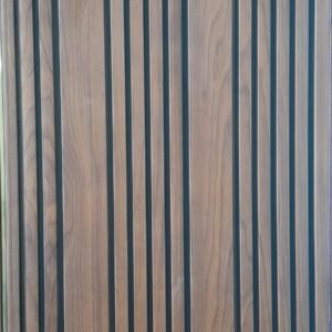Falish PVC Wall Panel Walnut Brown With Black Lines (Pack Of 10)