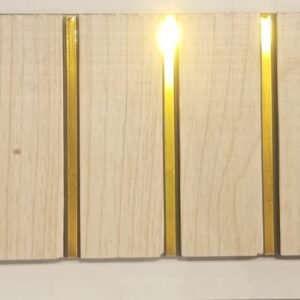 Falish PVC Wall Panel Beige With Golden Lines (Pack Of 10)