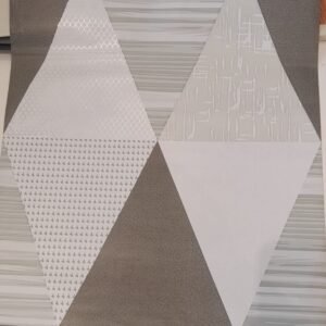 Falish Geometric Neutral Furniture Film Wallpaper for Cupboard Door, Almirah, Fridge, Tabletop, Wall, Floor DIY & Revouation Project:24×288 inch, Self Adhesive