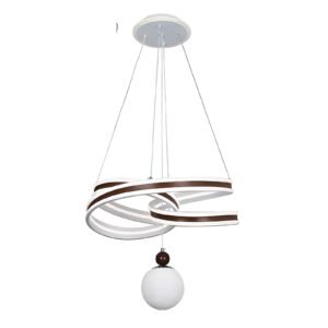 Jenco 2727 White+Wood LED Pendant Lamp (56*56mm)